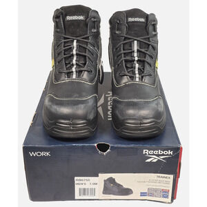 Reebok Sz Men 7.5M Women 9.5M Work TRAINEX 6" Black Sport Boot With Net Guard
